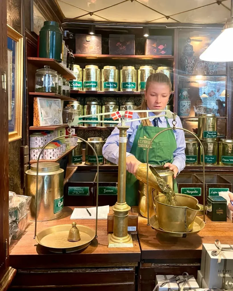 Brewer working at the AC Perch tea room