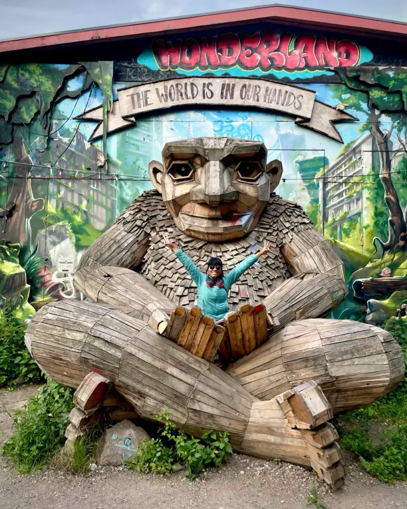 Green George Forgotten Giant by Thomas Dambo at Christiania
