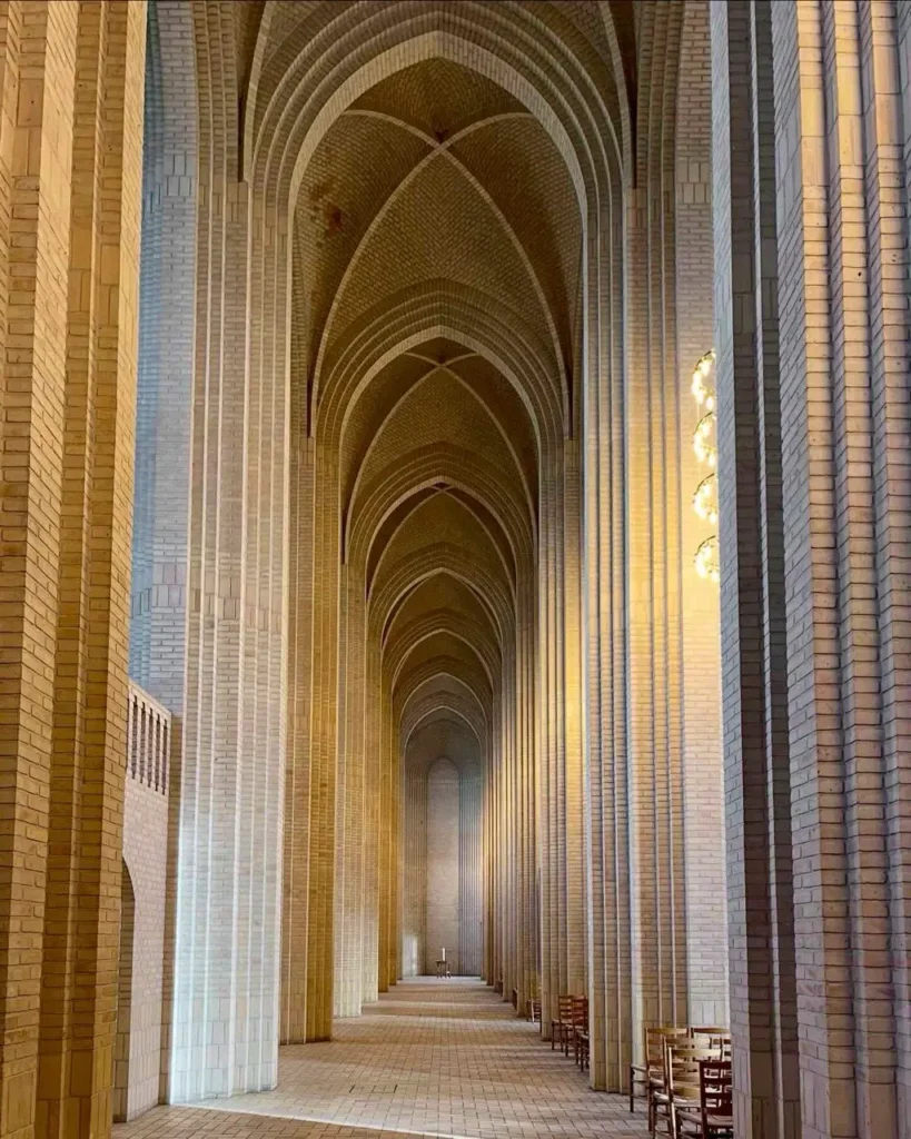 Inside Grundtvig church