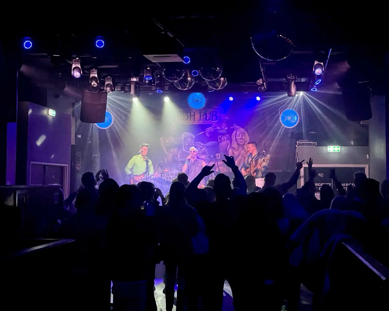 People singing and dancing - enjoying the Copenhagen nightlife at Irish Pub