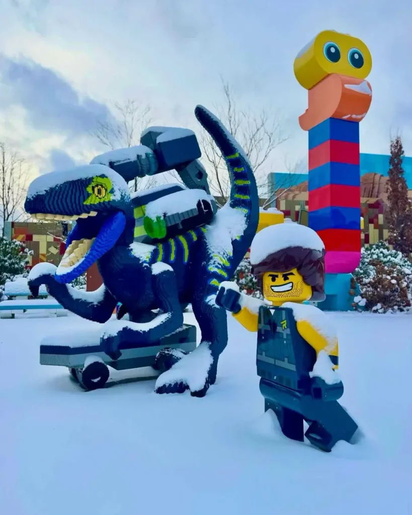 Legoland models with snow during winters