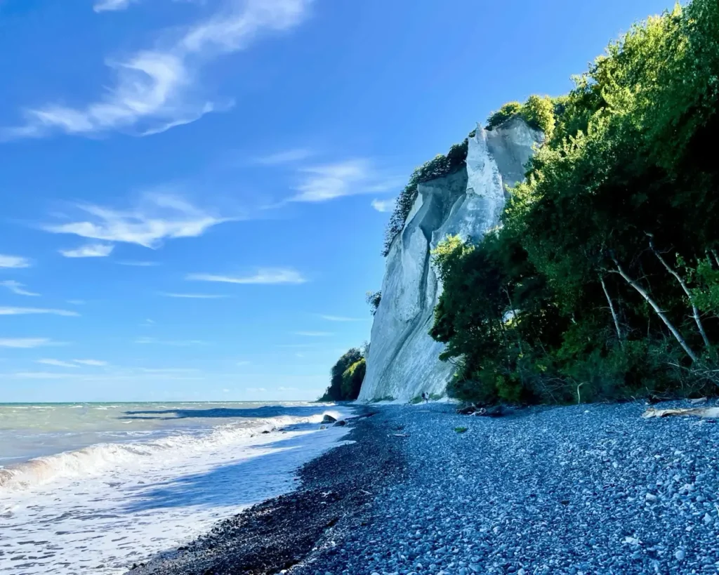 Møns Klint chalk cliff and beach