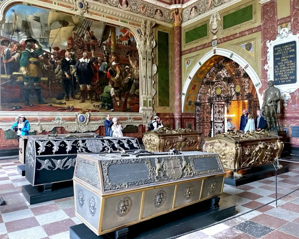 Royal burial place inside Roskilde Cathedral