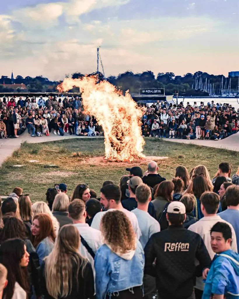 Sankt Hans celebrations at Reffen street food market